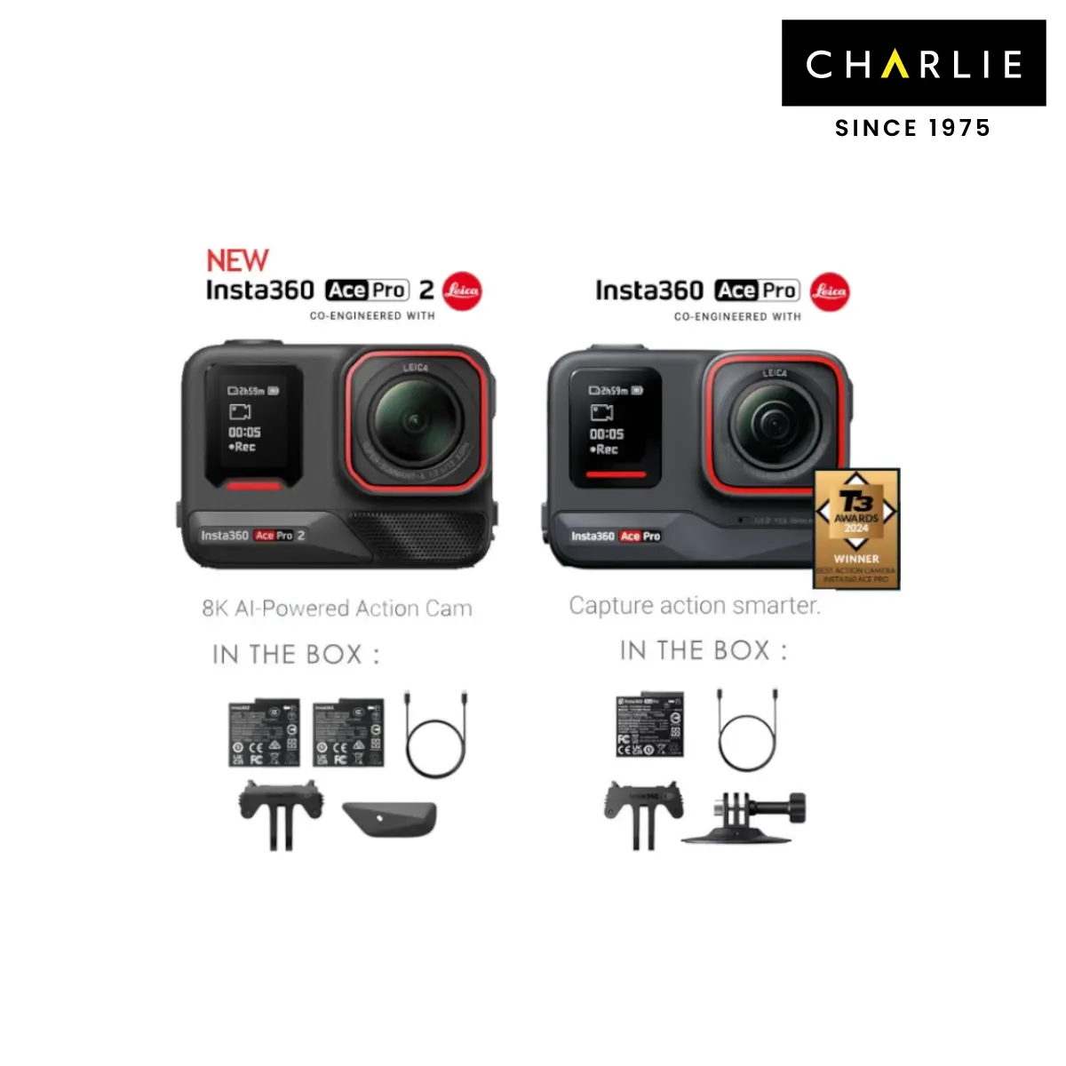 INSTA360 ACE PRO 2 ACTION CAMERA SINGLE BATTERY BUNDLE / DUAL BATTERY BUNDLE | ORIGINAL INSTA360 MALAYSIA