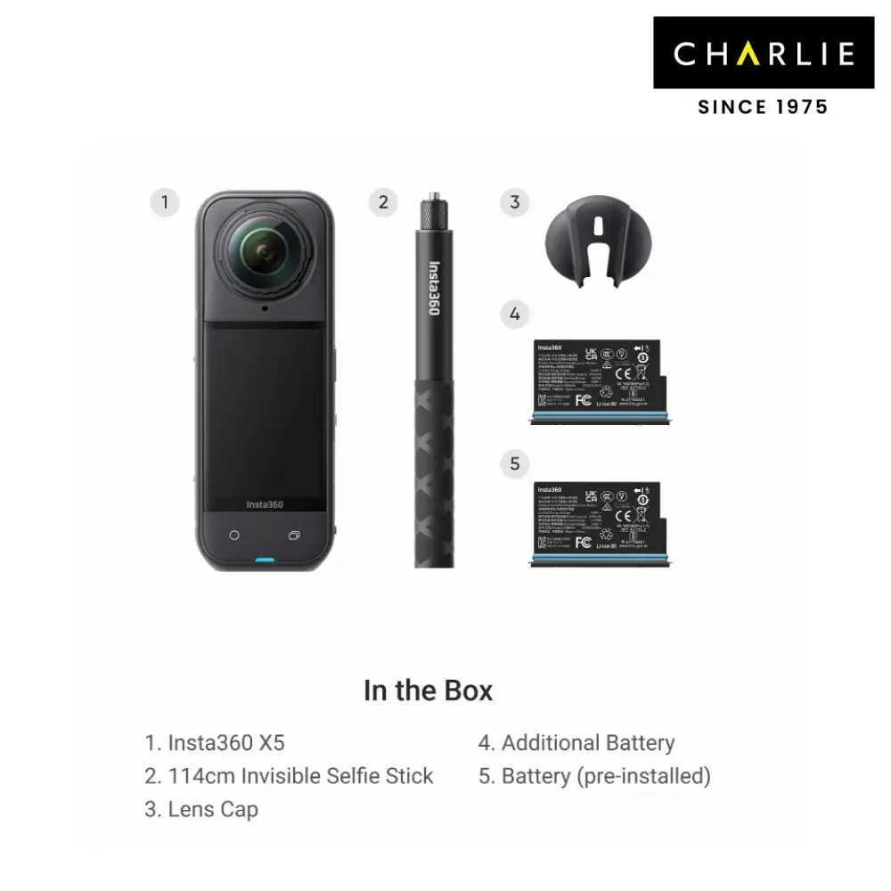 INSTA360 X5 ACTION CAMERA STARTER BUNDLE | ORIGINAL INSTA360 MALAYSIA